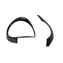 2Pcs for Vezel HR-V HRV 2021 2022 Interior Car Glossy Black Steering Wheel Panel Cover Trim Decoration Frame