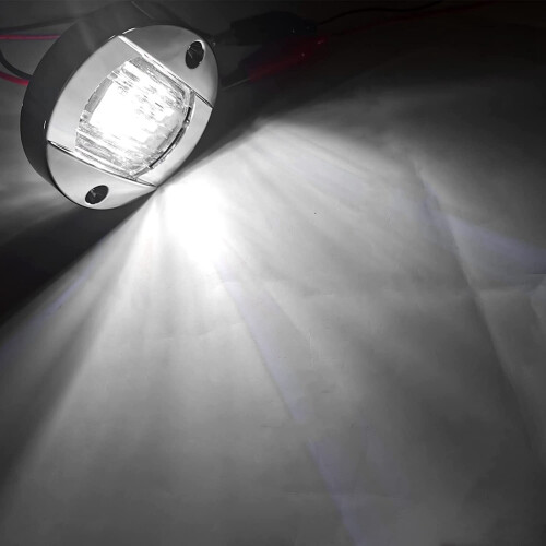 4 PeçAs Luzes Interiores para Barcos Marinhos, Luz de Cortesia de ConvéS de  de LED de 3 Polegadas 3 Polegadas Redonda Branca 6 LED Luz de ÂNcora 1