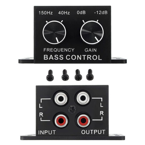 Car Audio Regulator Amplifiers Bass Subwoofer Stereo Equalizer Controller 4 RCA 2