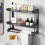 Bathroom Shelf Organizer - 2 Tier Storage Shelf with Adjustable Hook Wall Mounted Shelf Rack, Use for Bathroom-A 7