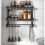 Bathroom Shelf Organizer - 2 Tier Storage Shelf with Adjustable Hook Wall Mounted Shelf Rack, Use for Bathroom-A 5