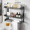 Bathroom Shelf Organizer - 2 Tier Storage Shelf with Adjustable Hook Wall Mounted Shelf Rack, Use for Bathroom-A 8