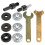 Drill Angle Grinder Adapter with Flange Nut Parts Set,3 Set Replacement Grinder Flange Nuts and Wrench Conversion Tool 4