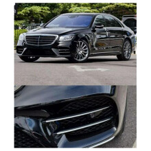 2228853801 Front Fog Light Bumper Grille Trim Air Intake Grille Decoration Strips for   W222 S450 S500 S560