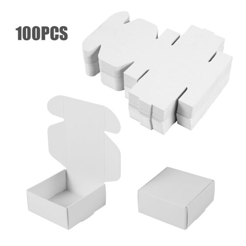 100Pcs  Paper Box Nice  Box Packaging Box Small Size-White