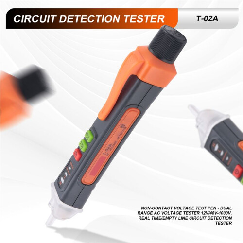 Non-Contact Voltage Test Pen - Dual Range AC Voltage Tester 12V/48V-1000V, Real /Empty  Circuit Detection Tester 1