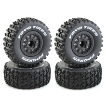 4Pcs 112mm 1/10 Short Course Truck Tires Tyre Wheel with 12mm Hex for Slash Arrma SENTON VKAR 10SC HPI RC Car