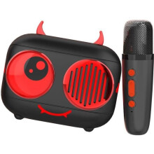Kit karaoké / Coluna Bluetooth e microfone sem fio - CGV - DIABLO, Efeitos de voz mágicos, Autonomia de 8h, Recarga USB