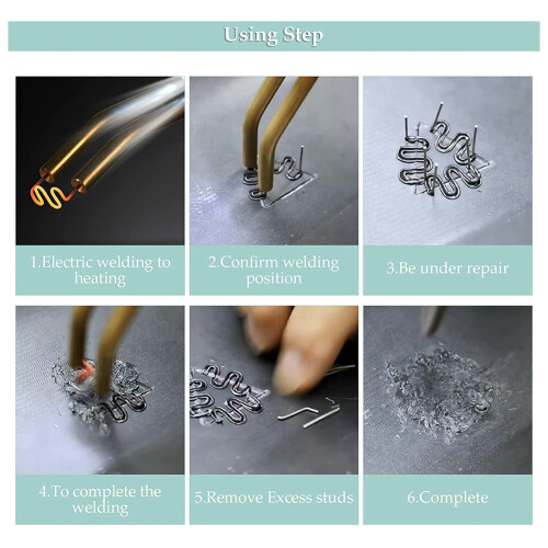 2000 PCS Plastic Welding Hot Staples 0.8mm 0.6mm Plastic  Staples Wave Shape Repair Kit for Plastic  Machine 1