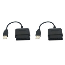 2X Cavo Convertitore Adattatore USB per PS2 Dualshock Joypad GamePad Un PS3 PC Cavo Convertitore Adattatore Controller USB