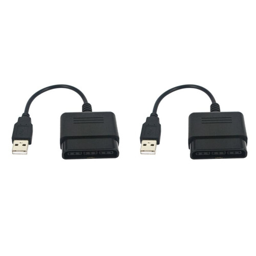 2X Cavo Convertitore Adattatore USB per PS2 Dualshock Joypad GamePad Un PS3 PC Cavo Convertitore Adattatore Controller USB