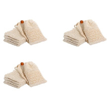 Shower Bath Sisal Soap Bag Natural Sisal Soap Bag Exfoliating Soap Saver Pouch Holder 60Pcs