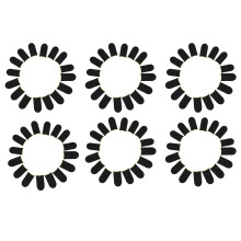18-Pin Carbon Fiber Finger Sleeves For PUBG Mobile Games Press Screen Finger Sleeves Black & Yellow(96 Pcs)
