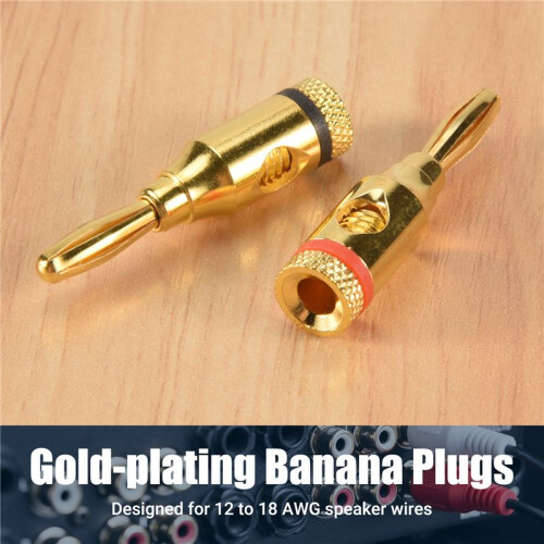 7 Pairs, Open Screw Banana Plugs for Speaker Cable 2