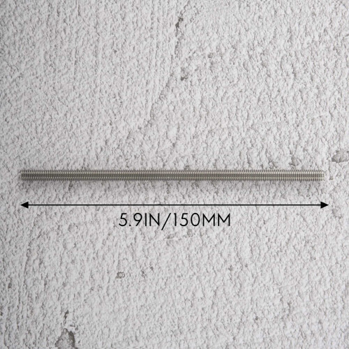 M6 x 150mm 304 Stainless Steel Fully Threaded Rod Bar Studs Hardware 5 Pcs 2