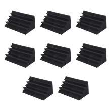 Nouveau 8 Paquet de 4.6 pouces x 4.6 pouces x 9.5 pouces en noir l'insonorisation isolation Basse piege acoustique mur mousse matelassure Studio