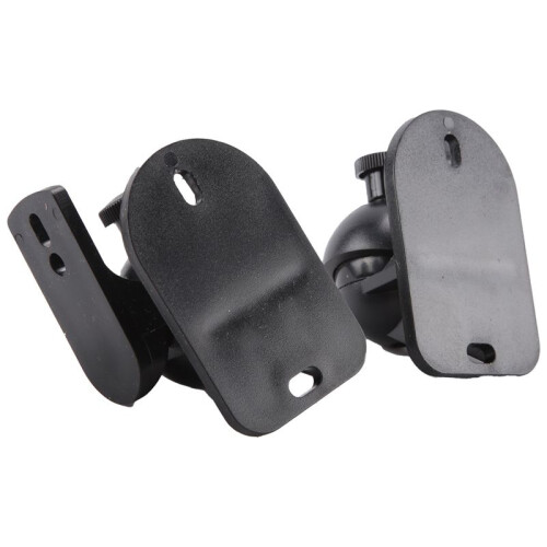 Universal Rotatable Speaker Wall Mount Stand Bracket 1 Pair Black