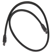 50CM 3.0 III SATA3 7pin Data Cable 6Gb/s SSD Cables HDD Hard Disk Data Cord with Nylon Sleeved Premium Version(Black)