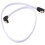 50CM  3.0 III SATA3 7pin Data Cable Right Angle 6Gb/s SSD Cables HDD Hard Disk Data Cord with Nylon Sleeved(White) 1