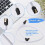 50CM  3.0 III SATA3 7pin Data Cable Right Angle 6Gb/s SSD Cables HDD Hard Disk Data Cord with Nylon Sleeved(White) 4