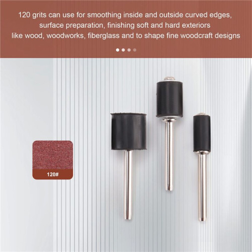 66 Pcs Drum Sanders Set Including 60 Pcs Sanding Bands and 6 Pcs Drum Mandrels
