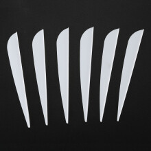 Arrows Vanes 4 Inch Plastic Feather Fletching for DIY Archery Arrows 50 Pack(White)