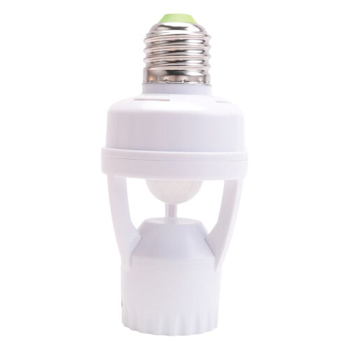 AC 110-220V 360 Degrees Pir Induction Motion Sensor IR Infrared Human E27 Plug Socket  Base Led Bulb Lamp Holder
