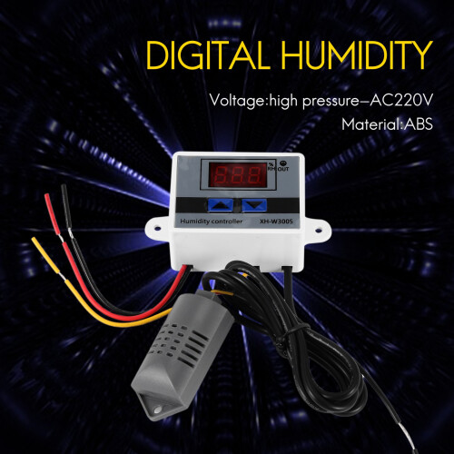 Digital Humidity Controller Hygrometer Humidity Control  0~99%Rh Hygrostat With Humidity Sensor AC220V 1