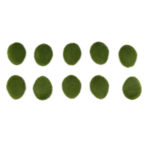 20 Pieces 2 Sizes Artificial Moss Rocks Decorative Faux Green Moss Covered Stones 2