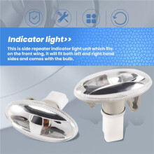 2 Piezas de Luz Intermitente Indicadora de DireccióN Lateral del Socio del AutomóVil para  108107407206 6325G3 para Citreon C1 C2 C3