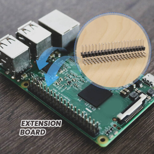 12PCS 40 Pin GPIO Header Kit 20X2 Pins Right Angle GPIO Header Socket for Raspberry Pi Zero/4B/3B+/3B/3A+