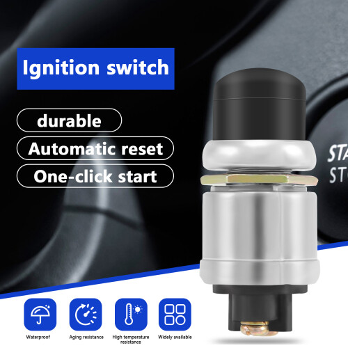 12V 50A Waterproof  Push Button Cars Boat Track Horn Engine Start 1