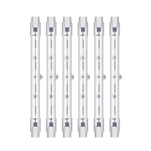 6pcs 300W 118 mm R7S Halogen Bulbs, Dimmable Halogen Rod, J Type for Work Lights, Security Lights,Floor Lamps
