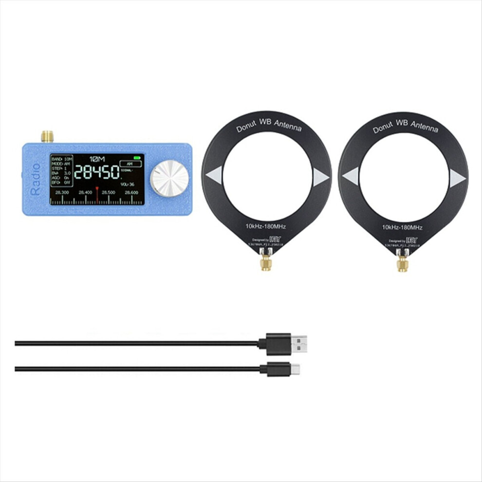 SI4732 Full Band Radio with Loop Antenna 10Khz-180Mhz High Sensitivity LSB USB AM FM Receiver