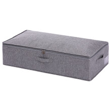 Bedroom Storage Hero, Under Bed Storage Containers With Oxford Fabric, Reinforced Handles For Seamless Handling, Breathable Linen, Sturdy Cardboard, L