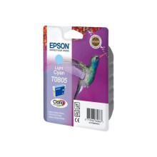 Cartucho de tinta - EPSON - T0805 - Cian claro - Compatible con Stylus Photo - Embalaje con alarma