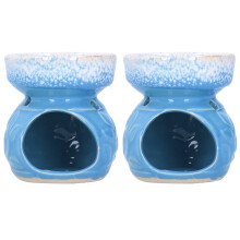 Set di 2 portacandele in ceramica di alta qualità, diffusore per aromaterapia per oli essenziali, diffusori decorativi per casa, ufficio e spa.