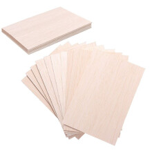 Paquet de 15 Feuilles de Bois Non Finies, Planche de Bois Mince en Bois de pour L'Artisanat de Bateau de Bateau D'Avion de Maison, Ornements de