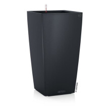LECHUZA Blumentopf - Cubico Farbe 40 - 39,5 x 39,5 x 75,5 cm - 31 L - Komplettset - Schiefergrau