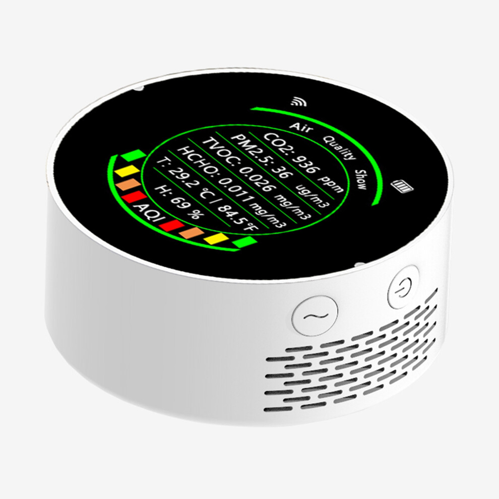 7in1 Air Quality Tester: Real-time CO2 PM2.5 Temp Humidity Display