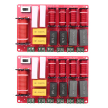 2X 300W 5-Wege-Lautsprecher-Audio-Frequenzteiler 2 HochtöNer 2 Mitte + 1 Bass-Lautsprecher-Frequenzweiche