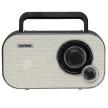 Draagbare Radio - Denver - Analoge FM - Witte Kleur - Digitale Radio - Hi-Fi Audio