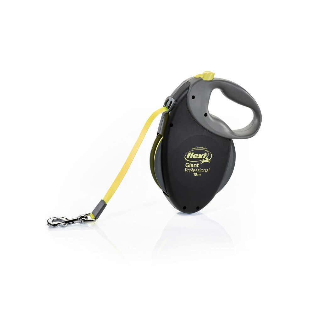 Flexi Giant Professional, Gurt, L: 10 M, Schwarz/neon - Professional Lead -  flexi professional lead retractable tape giant 10 m dog black large neon