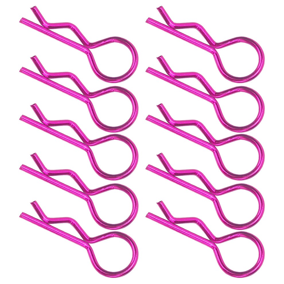 Purple 10Pcs Rc Car Body Clips Rshape Metal Pins For 1/5 1/6 1/8 1/10 Models 4681378859061