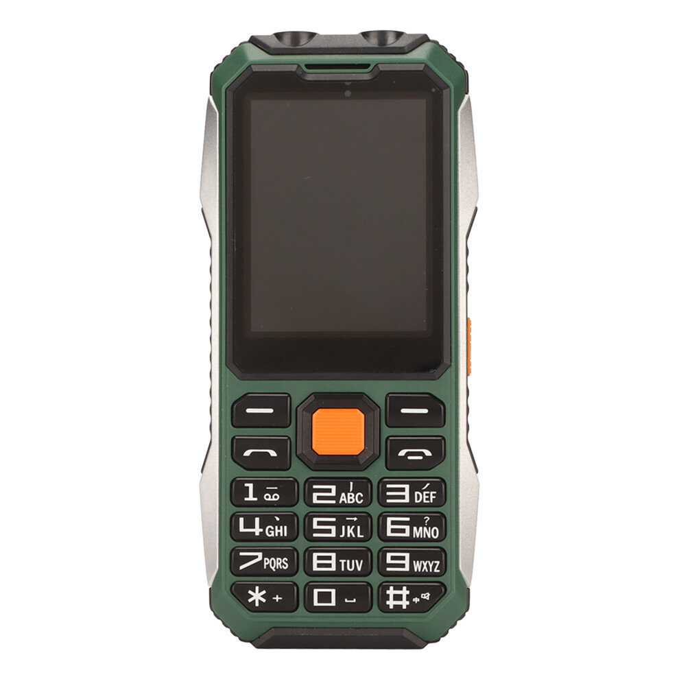 2.4In Hd Screen Seniors Cell Phone 6800Mah Dual Sim Big Button Green 4671373601161