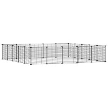 Gaiola para animais de estimação - HELLOSHOP26 - 20 painéis - Preto - Aço revestido a pó - 35 x 35 cm