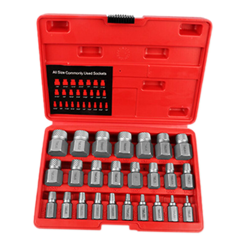 25Pcs Damaged Screw Extractor Hex Shank Bolt Nut Extractor Set For Dai 6901423243101