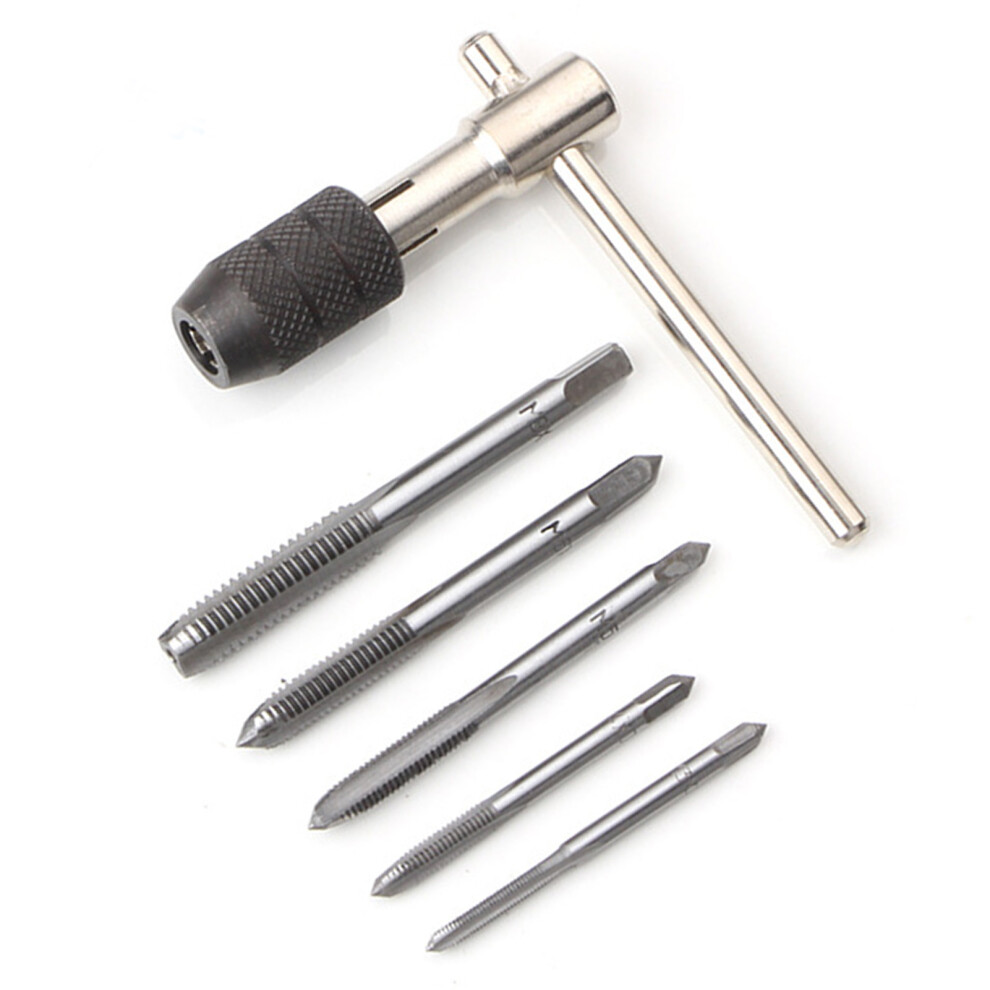 6Pcs T Handle Wrench Set, Hss, Rust-Proof, Comfortable Grip, Strong Fastening 7891371881786