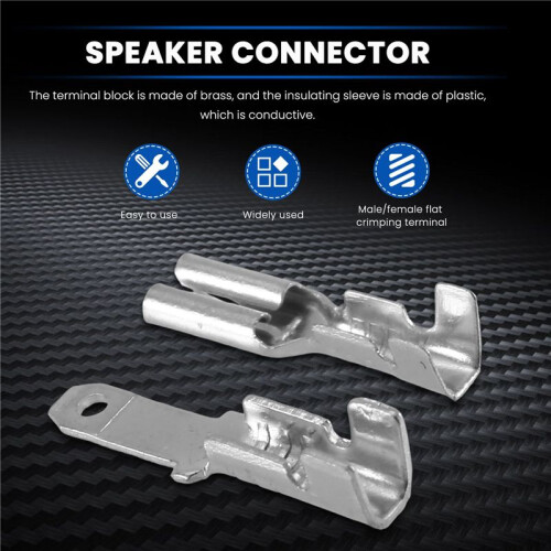 200PCS Male/Female Spade Crimp Terminals Electrical Insulating Sleeve Wire Wrap Connector, 2.8MM 2