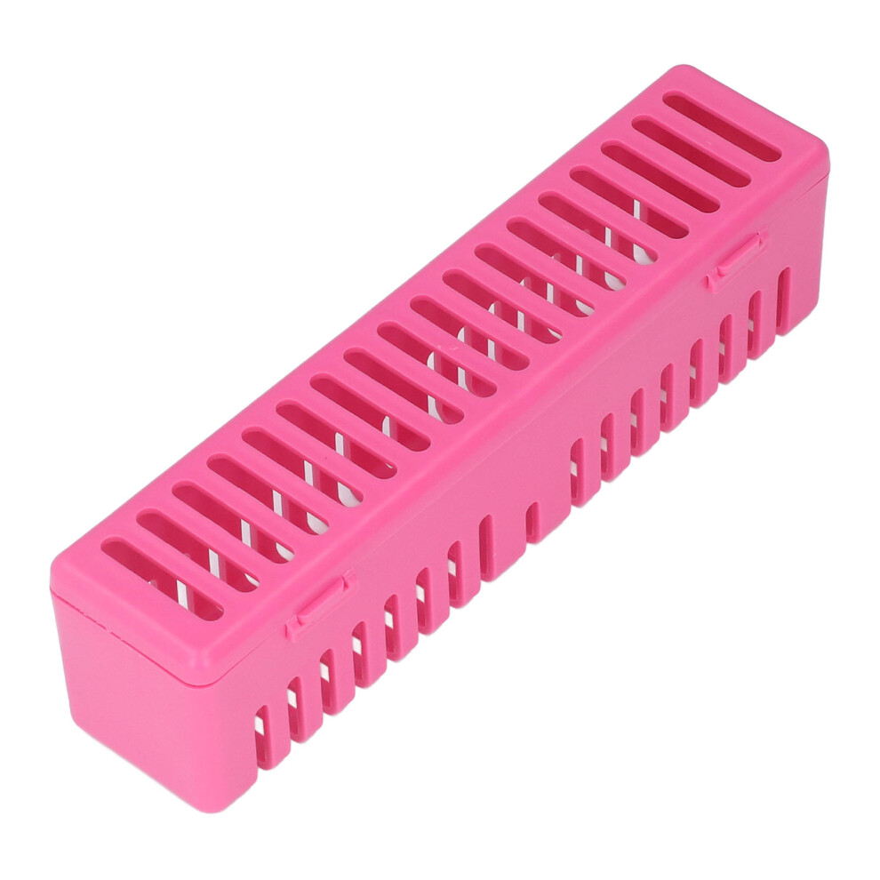 Pink Plastic Dental Instrument Autoclave Box For Cleaning And Storage